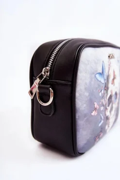 Best GOE Skórzana Torebka Listonoszka ZNJ011 Czarna