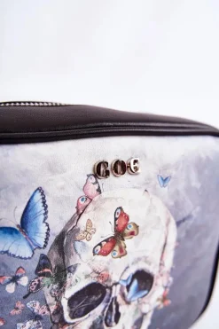 Best GOE Skórzana Torebka Listonoszka ZNJ011 Czarna