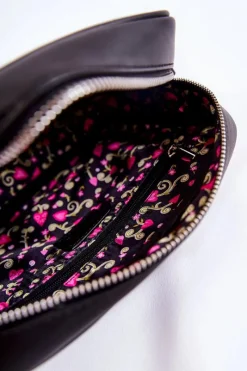 Best GOE Skórzana Torebka Listonoszka ZNJ011 Czarna