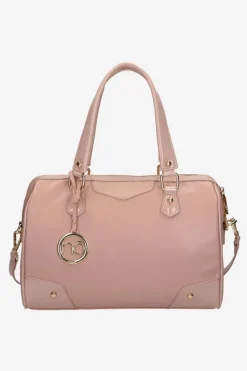 Skórzana Torebka NBAG-P5040-C002 Różowa Torebki Nobo|Torebki Kuferki