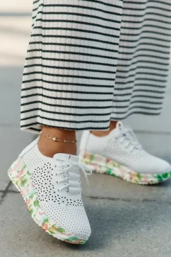 Buty Sportowe Na Platformie|Półbuty Skórzane>Artiker Skórzane Ażurowe Półbuty Damskie Na Koturnie 56C1532 Białe