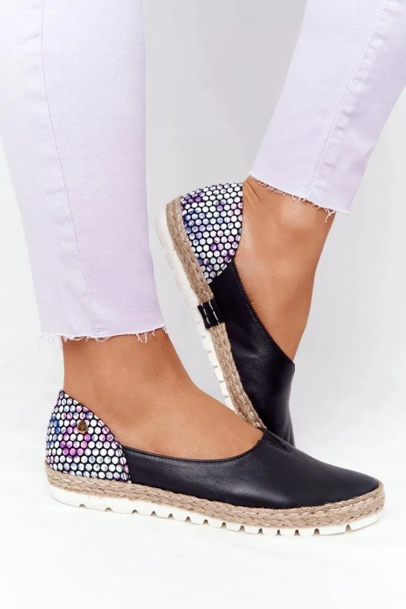 Maciejka Skórzane Baleriny 05056-01 Czarne