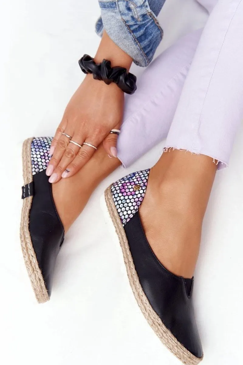 Maciejka Skórzane Baleriny 05056-01 Czarne