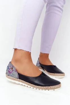 Maciejka Skórzane Baleriny 05056-01 Czarne