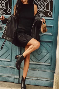 Botki Ocieplane|Czarne Botki>Buty damskie Vinceza Skórzane Botki Damskie Na Słupku Vinceza 66811 Czarne Czarny