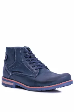 Best Boto Skórzane Botki Męskie Z Zamkiem Ocieplane Komodo 731