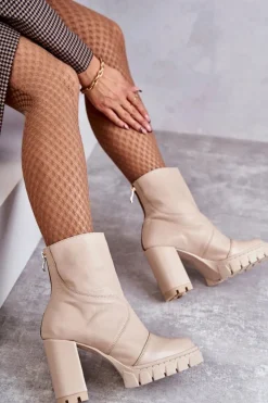 Damskie Trapery|Botki Skórzane><noscript><img width=