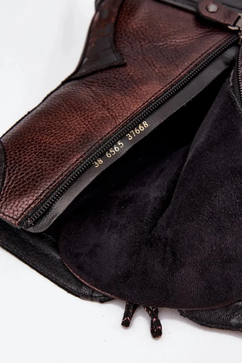 Online Maciejka Skórzane Botki Na Platformie Ocieplane 06565-02 Brązowo-Złote Brązowy