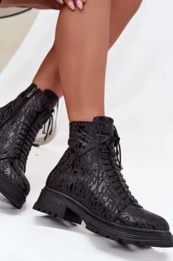 Botki Ocieplane|Damskie Trapery>Artiker Skórzane Botki Workery Damskie Ocieplane Na Zamek 57C2257 Czarne