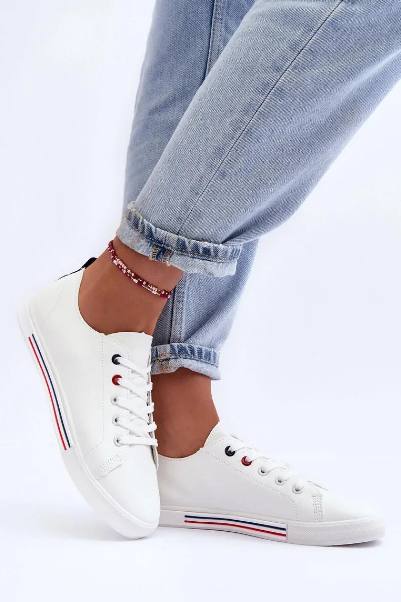 Skórzane Buty Sportowe Damskie Białe Mossaia Damskie Buty Sportowe Na Platformie|Sneakersy Damskie