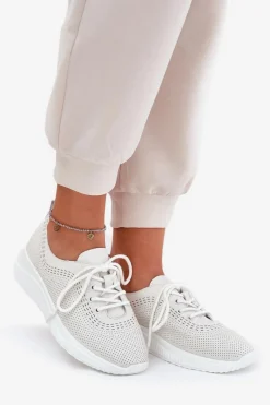 Online Skórzane Buty Sportowe Damskie Vinceza 41472 Białe Damskie Sneakersy Damskie