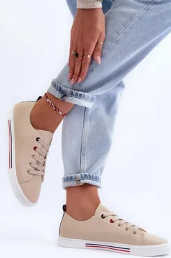 Discount Skórzane Buty Sportowe Damskie Beżowe Mossaia Damskie Buty Sportowe Na Platformie|Sneakersy Damskie