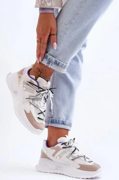 Buty Sportowe Na Platformie|Sneakersy Damskie></noscript>Boto Skórzane Buty Sportowe Na Platformie Białe Sifel