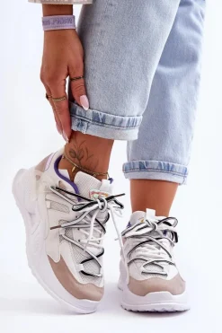 Buty Sportowe Na Platformie|Sneakersy Damskie></noscript>Boto Skórzane Buty Sportowe Na Platformie Białe Sifel