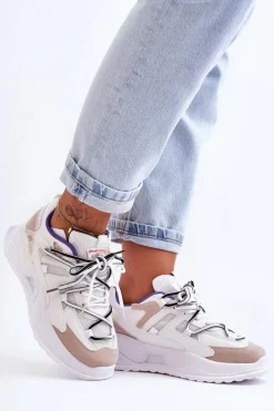 Buty Sportowe Na Platformie|Sneakersy Damskie></noscript>Boto Skórzane Buty Sportowe Na Platformie Białe Sifel