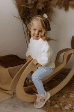 Clearance Skórzane Buty Sportowe Wężowe Różowe Gabbie Dzieci Dziewczęce