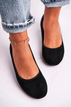 Online Skórzane Czółenka S.Barski 20-L1 Czarne Damskie Czółenka Na Słupku