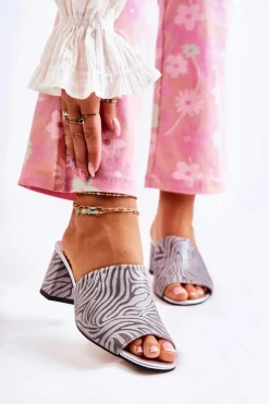 Klapki Na Obcasie|Klapki Damskie Klasyczne><noscript><img width=