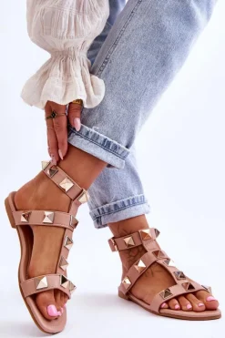 Sandały Płaskie><noscript><img width=