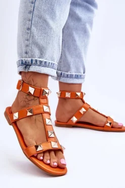 Sandały Płaskie><noscript><img width=