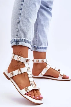 Sandały Płaskie><noscript><img width=