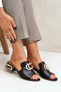 Klapki Na Obcasie|Klapki Damskie Klasyczne><noscript><img width=