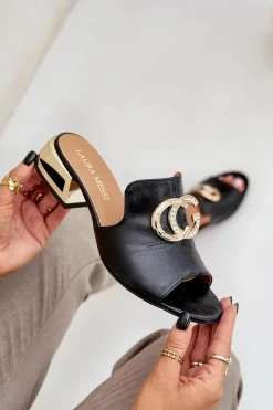 Klapki Na Obcasie|Klapki Damskie Klasyczne><noscript><img width=