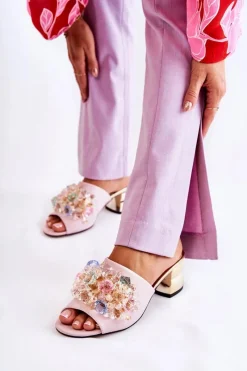 Klapki Na Obcasie|Klapki Damskie Klasyczne><noscript><img width=