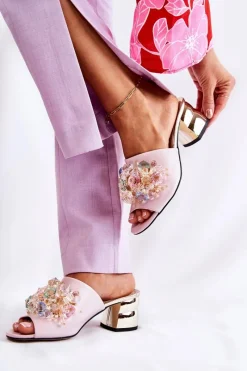 Klapki Na Obcasie|Klapki Damskie Klasyczne><noscript><img width=