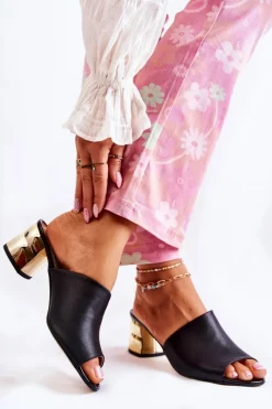 Klapki Na Obcasie|Klapki Damskie Klasyczne><noscript><img width=