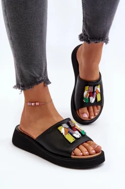 Klapki Na Platformie|Klapki Damskie Klasyczne><noscript><img width=