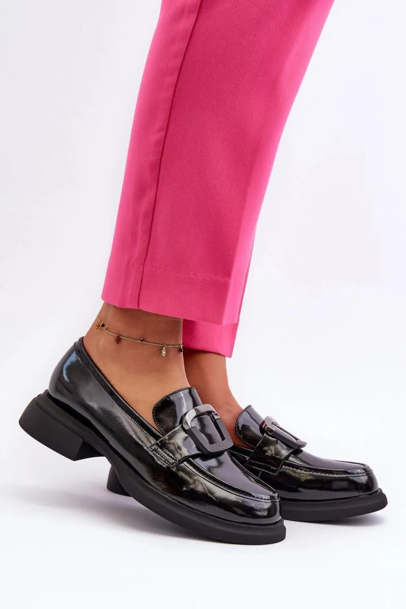 Mokasyny Damskie Skórzane|Mokasyny Damskie Lakierowane>Buty damskie Vinceza Skórzane Lakierowane Mokasyny Damskie Czarne Fidodia