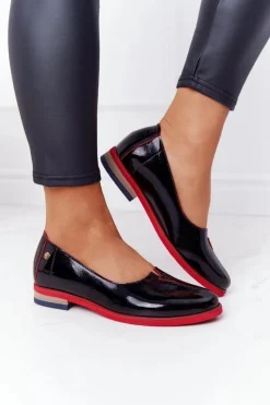 Sale Maciejka Skórzane Lakierowane Półbuty 05035-20 Czarne