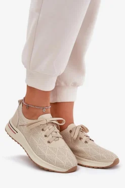 Buty Sportowe Na Platformie|Półbuty Skórzane></noscript>Artiker Skórzane Lekkie Półbuty Damskie 54C1759 Beżowe Beżowy
