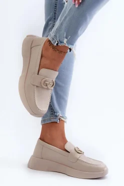 Loafersy Damskie|Mokasyny Damskie Skórzane><noscript><img width=