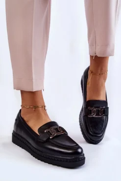 Mokasyny Damskie Skórzane|Mokasyny Na Platformie>Buty damskie Vinceza Skórzane Mokasyny Na Platformie Czarne Abisso