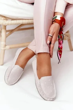 New Evento Skórzane Mokasyny RIO FLORE Eco-Friendly Beżowe