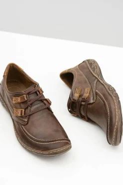 Hot Boto Skórzane Męskie Brązowe Półbuty Elton