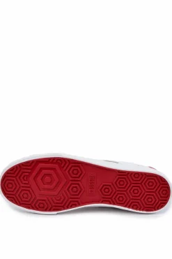 Outlet Skórzane Męskie Tenisówki Big Star JJ174106 Biało-Czerwone Męskie Trampki Męskie Big Star|Trampki Niskie