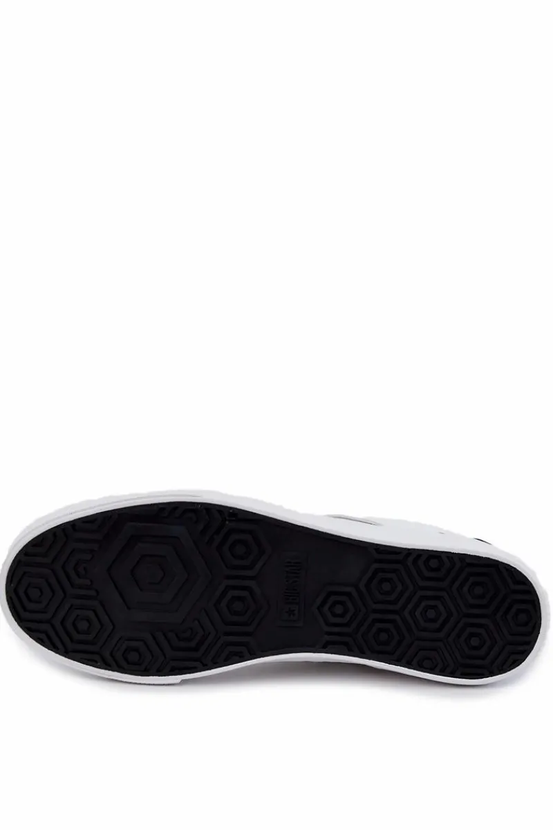 Trampki Męskie Big Star|Trampki Niskie>Big Star Shoes Skórzane Męskie Tenisówki Big Star JJ174105 Biało-Czarne