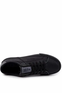Sale Skórzane Męskie Tenisówki Big Star JJ174108 Czarne Męskie Trampki Męskie Big Star|Trampki Niskie