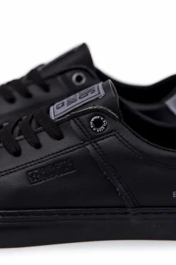 Sale Skórzane Męskie Tenisówki Big Star JJ174108 Czarne Męskie Trampki Męskie Big Star|Trampki Niskie