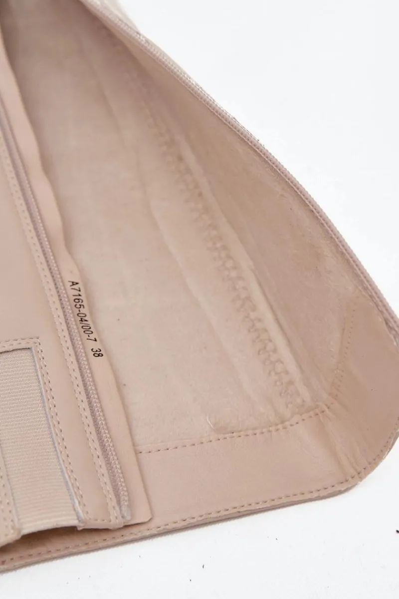 Best Skórzane Ocieplane Kozaki Damskie Na Obcasie A7165-04 Beżowe Damskie Kozaki Ocieplane|Muszkieterki