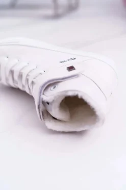 Online Big Star Shoes Skórzane Ocieplane Trampki BIG STAR V274541FW Białe