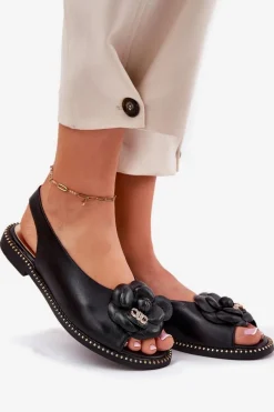 Sandały Płaskie><noscript><img width=