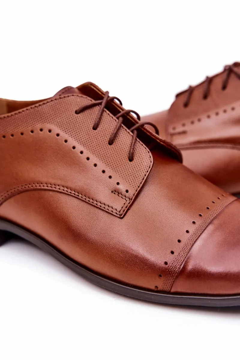 Best Boto Skórzane Półbuty Bednarek 723 Brązowe