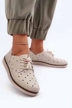 Półbuty Skórzane><noscript><img width=