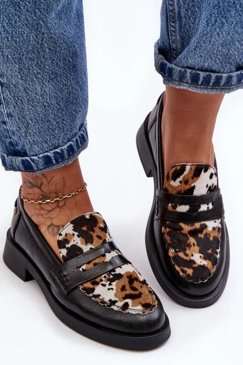 Półbuty Skórzane|Mokasyny Damskie Skórzane>Maciejka Skórzane Półbuty Mokasyny Damskie 06250-01 Czarne