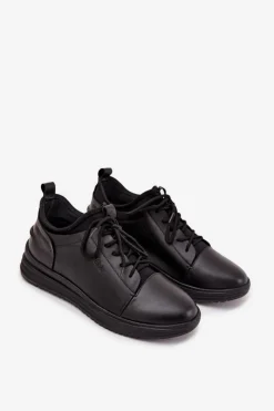 Online Lee Cooper Skórzane Półbuty Męskie LCJ-26-33-3964 Czarne