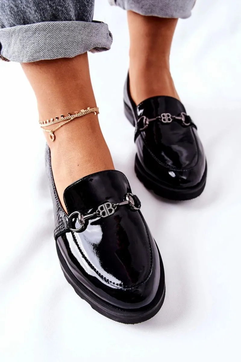 Półbuty Lakierowane|Półbuty Skórzane>Boto Skórzane Półbuty Nicole Lakierowane Czarne 2667